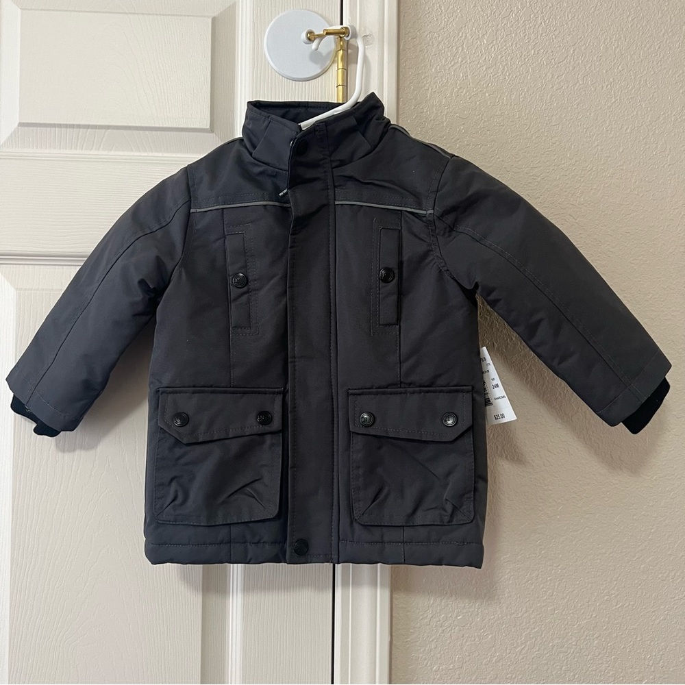 Urban Republic Baby Boy Black Water Resistant Winter Jacket - 24M - Picture 2 of 16